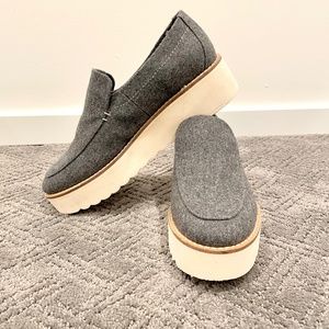 Vince grey platform loafers size 6